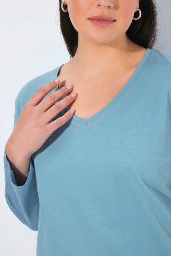 Plus size veliki brojevi Majica Basic dugi rukavi za punije