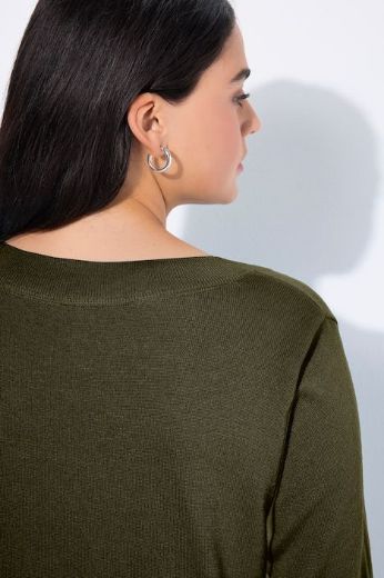 Plus size veliki brojevi Pulover s V ovratnikom za punije