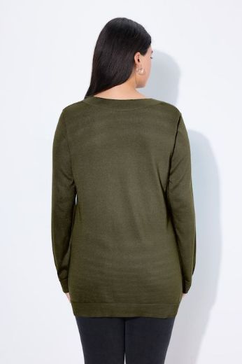 Plus size veliki brojevi Pulover s V ovratnikom za punije