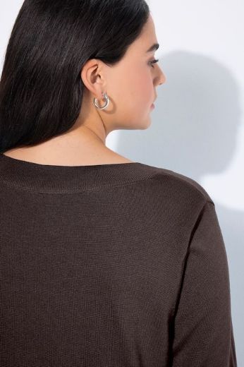 Plus size veliki brojevi Pulover s V ovratnikom za punije