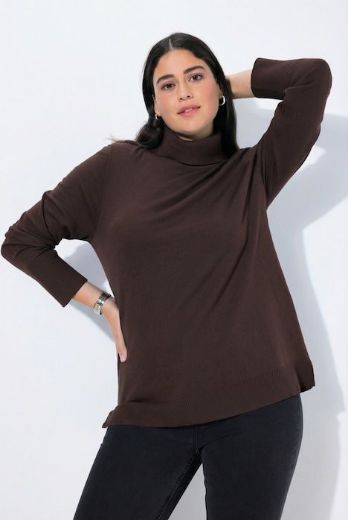 Plus size veliki brojevi Pulover s rol ovratnikom za punije