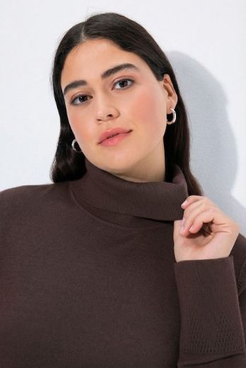 Plus size veliki brojevi Pulover s rol ovratnikom za punije
