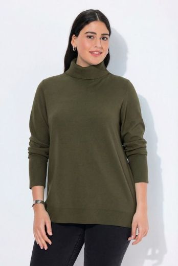 Plus size veliki brojevi Pulover s rol ovratnikom za punije
