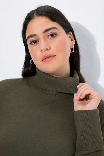 Plus size veliki brojevi Pulover s rol ovratnikom za punije