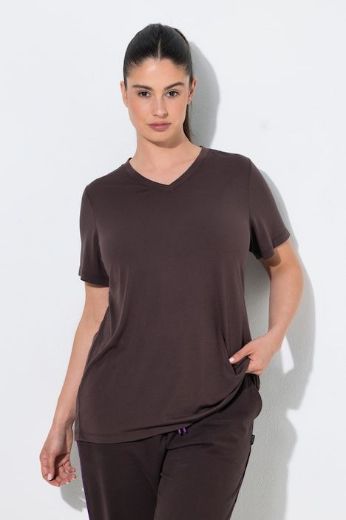 Plus size veliki brojevi Majica funkcionalna V ovratnik za punije