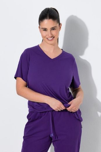 Plus size veliki brojevi Majica funkcionalna V ovratnik za punije