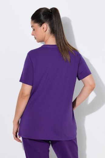 Plus size veliki brojevi Majica funkcionalna V ovratnik za punije