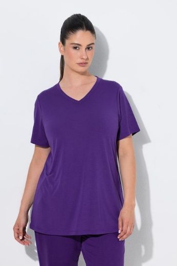 Plus size veliki brojevi Majica funkcionalna V ovratnik za punije