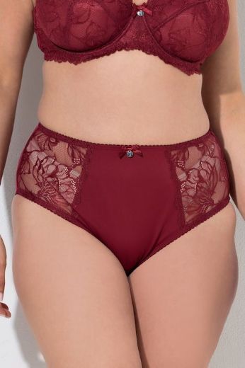 Plus size veliki brojevi Gaćice midi s cvjetnom čipkom za punije
