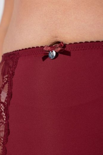 Plus size veliki brojevi Gaćice midi s cvjetnom čipkom za punije