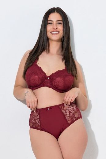 Plus size veliki brojevi Gaćice midi s cvjetnom čipkom za punije
