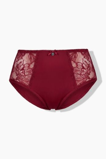 Plus size veliki brojevi Gaćice midi s cvjetnom čipkom za punije