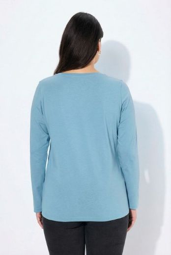 Plus size veliki brojevi Majica dugih rukava V ovratnika za punije