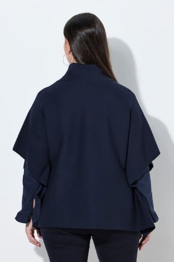 Plus size veliki brojevi Pončo povišenog ovratnika za punije