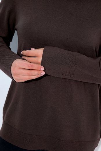 Plus size veliki brojevi Pulover povišenog ovratnika za punije