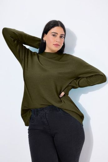 Plus size veliki brojevi Pulover povišenog ovratnika za punije