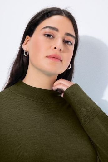 Plus size veliki brojevi Pulover povišenog ovratnika za punije