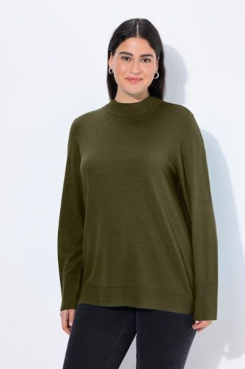 Plus size veliki brojevi Pulover povišenog ovratnika za punije