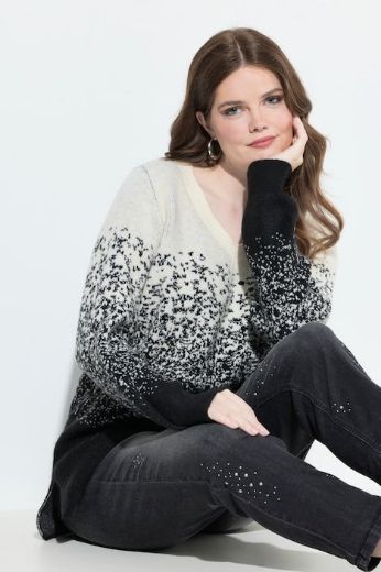 Plus size veliki brojevi Pulover V izreza za punije