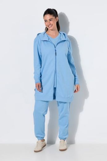 Plus size veliki brojevi Majica dugih rukava s patentnim zatvaračem i kapuljačom za punije