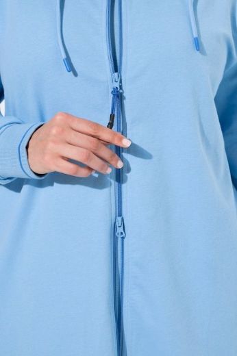 Plus size veliki brojevi Majica dugih rukava s patentnim zatvaračem i kapuljačom za punije