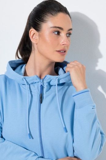 Plus size veliki brojevi Majica dugih rukava s patentnim zatvaračem i kapuljačom za punije