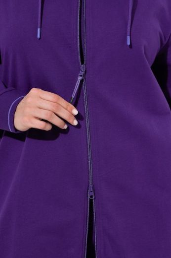 Plus size veliki brojevi Majica dugih rukava s patentnim zatvaračem i kapuljačom za punije