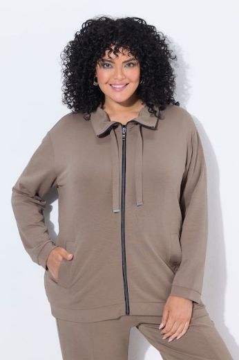 Plus size veliki brojevi Majica dugih rukava s patentnim zatvaračem za punije