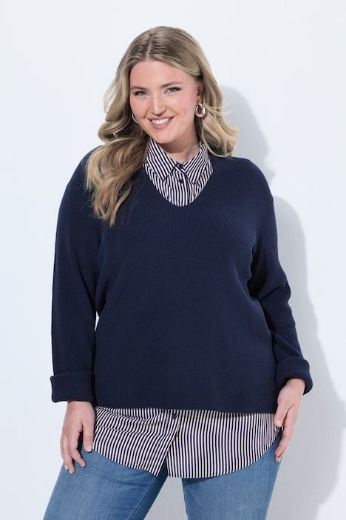 Plus size veliki brojevi Bluza skraćeni model za slojevito oblaćenje za punije