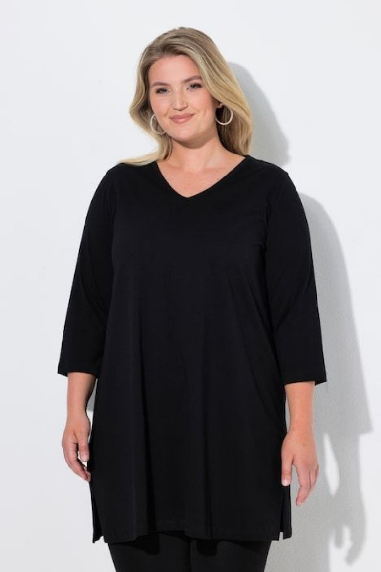 Plus size veliki brojevi Majica 3/4 rukava dužeg kroja za punije