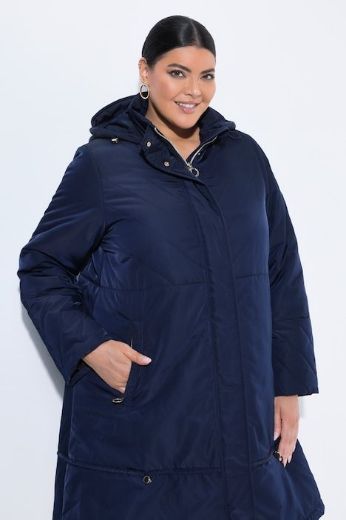 Plus size veliki brojevi Kaput prošiven vodoodbojan s odvojivom kapuljačom za punije