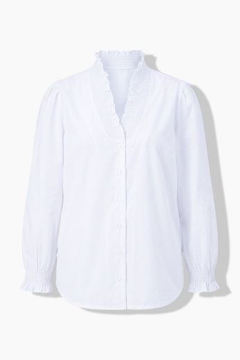 Plus size veliki brojevi Bluza dugih rukava s volanima i gumbima za punije