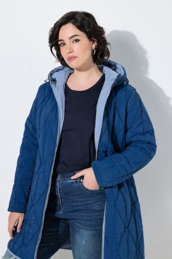Plus size veliki brojevi Jakna dvostrana vodoodbojna A kroja s kapuljačom za punije