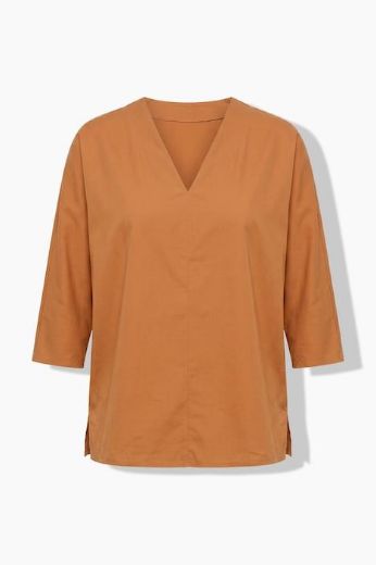 Plus size veliki brojevi Bluza 3/4 rukava V izreza za punije