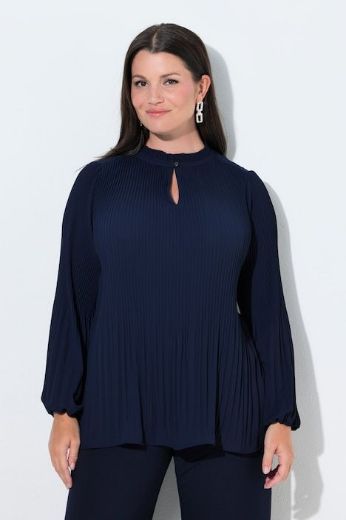 Plus size veliki brojevi Bluza dugih rukava plisirana A kroja za punije