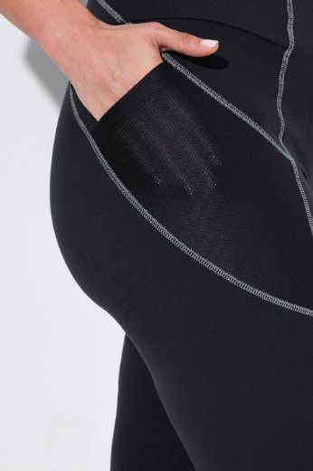Plus size veliki brojevi Hlače sportske visokog struka s reflektirajućim detaljima za punije