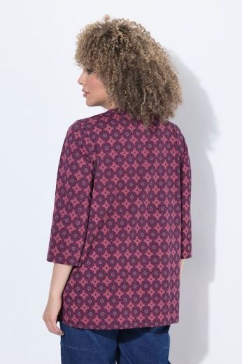 Plus size veliki brojevi Majica 3/4 rukava A kroja okruglog izreza za punije