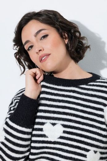 Plus size veliki brojevi Pulover dugih rukava okruglog izreza za punije