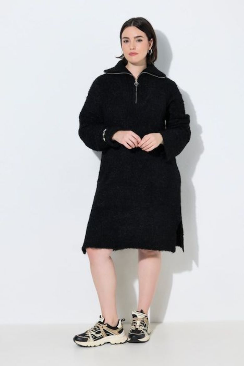 Plus size veliki brojevi Haljina dugih rukava A kroja za punije