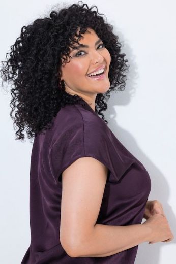 Plus size veliki brojevi Bluza kratkih rukava od satena za punije