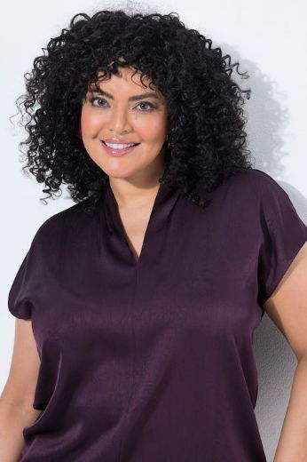 Plus size veliki brojevi Bluza kratkih rukava od satena za punije