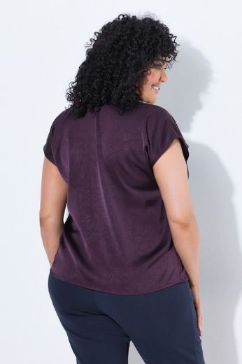 Plus size veliki brojevi Bluza kratkih rukava od satena za punije