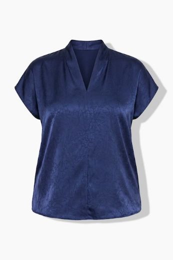 Plus size veliki brojevi Bluza kratkih rukava od satena za punije