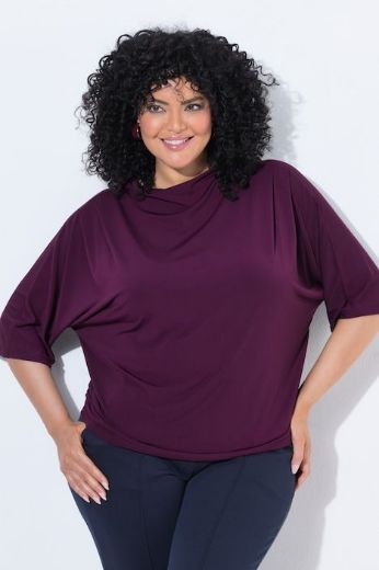 Plus size veliki brojevi Majica kratkih rukava šireg kroja s povišenim ovratnikom za punije