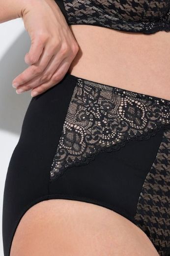 Plus size veliki brojevi Gaćice visokog struka s čipkastim detaljima za punije