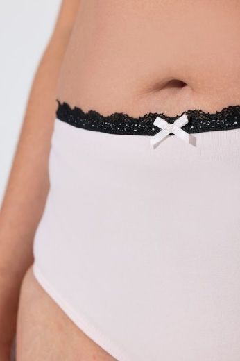 Plus size veliki brojevi Gaćice midi 5 u paketu s čipkastim rubovima za punije