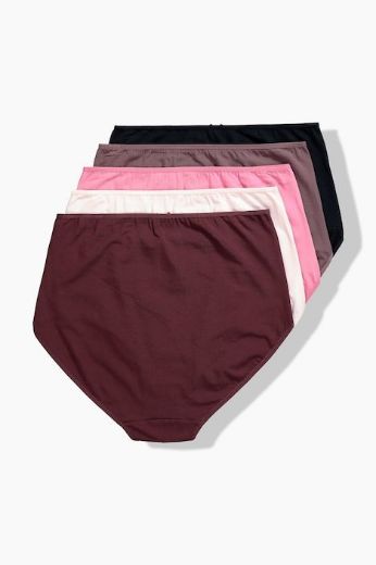 Plus size veliki brojevi Gaćice maxi 5 u paketu s cvjetnim motivom za punije