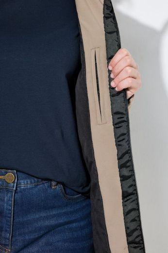 Plus size veliki brojevi Jakna vodoodbojna A kroja s kapuljačom za punije