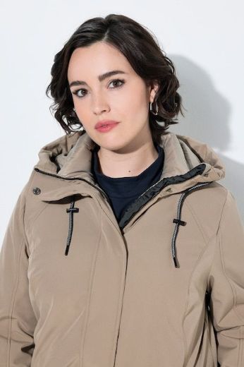 Plus size veliki brojevi Jakna vodoodbojna A kroja s kapuljačom za punije
