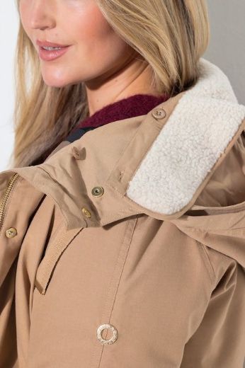 Plus size veliki brojevi Parka vodootporna A kroja s kapuljačom i toplom podstavom za punije